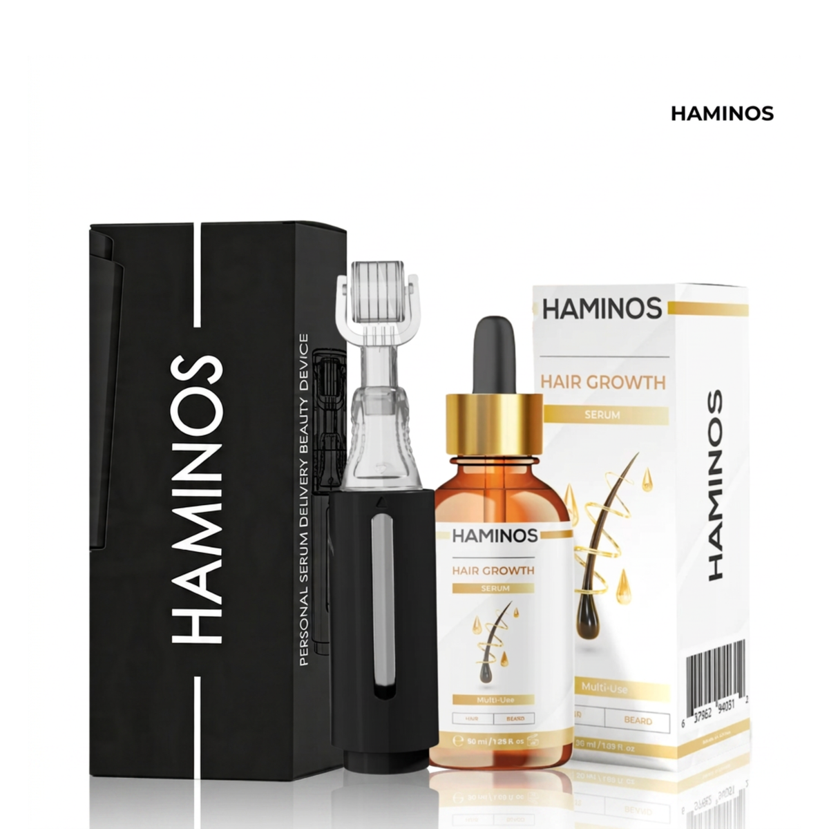 Traitement cheveux et barbe au derma roller HAMINOS