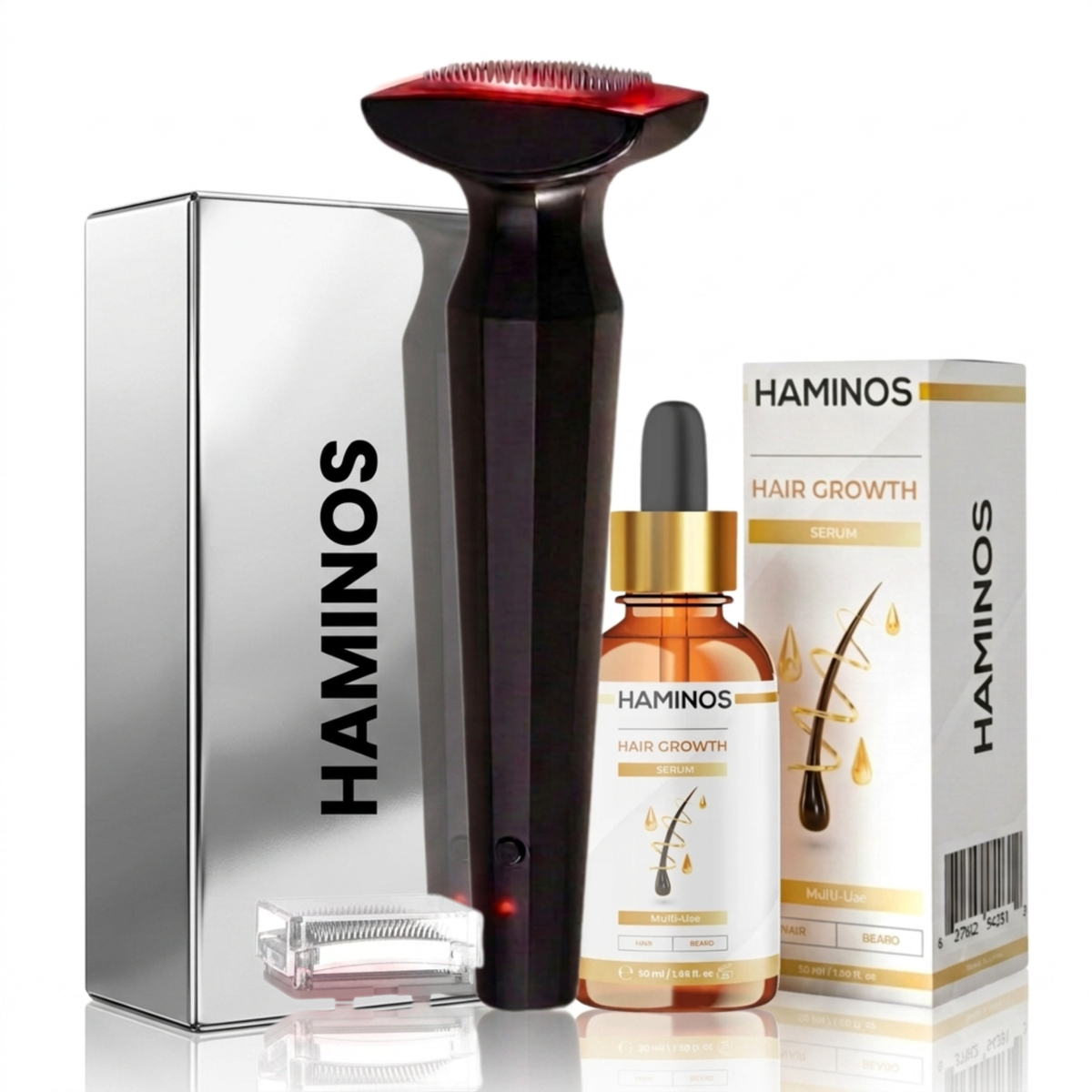 Traitement cheveux femme au derma stamp HAMINOS