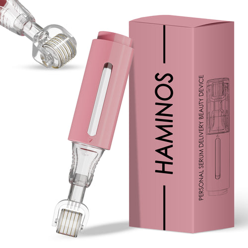 Derma Rouleau avec réservoir, rose 0,50 mm | Haminos®.