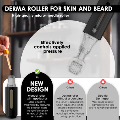 Derma roller with serum tank, black | Haminos®️