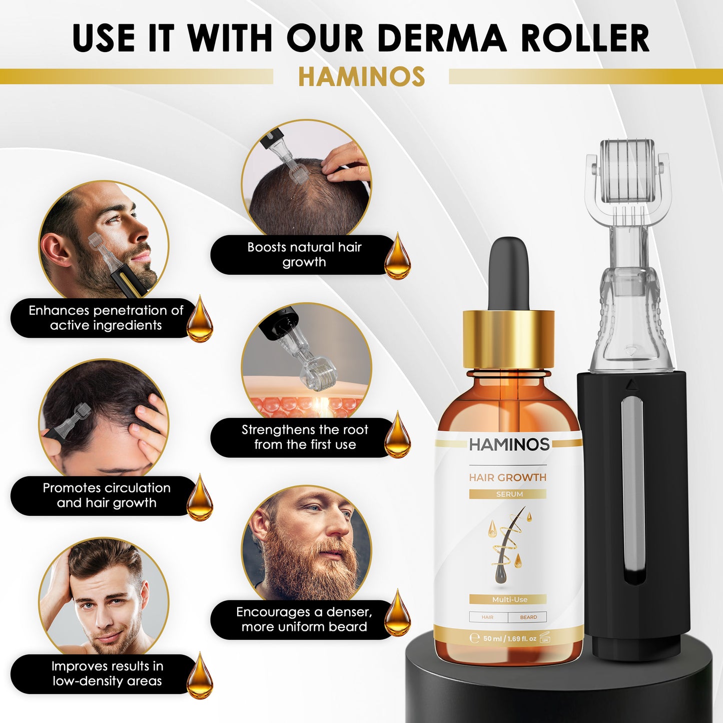 PACK POUR LA POUSSE DES CHEVEUX CHEZ LES HOMMES | HAMINOS®️