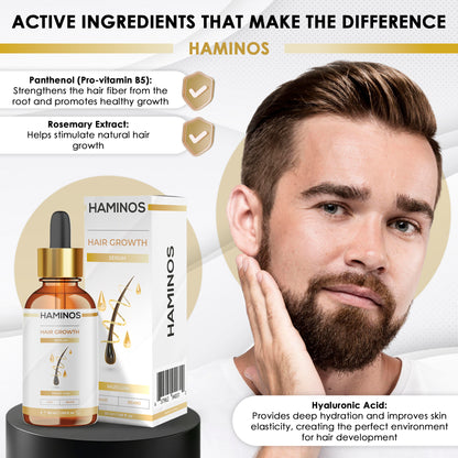 PACK POUR LA POUSSE DES CHEVEUX CHEZ LES HOMMES | HAMINOS®️