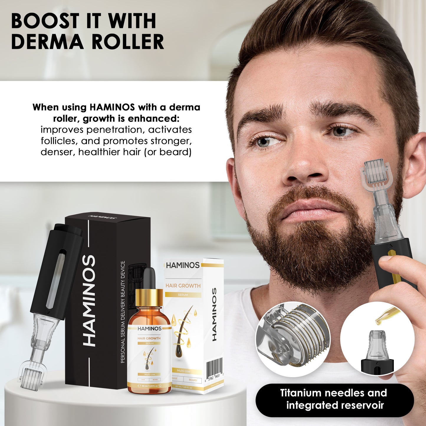 PACK POUR LA POUSSE DES CHEVEUX CHEZ LES HOMMES | HAMINOS®️