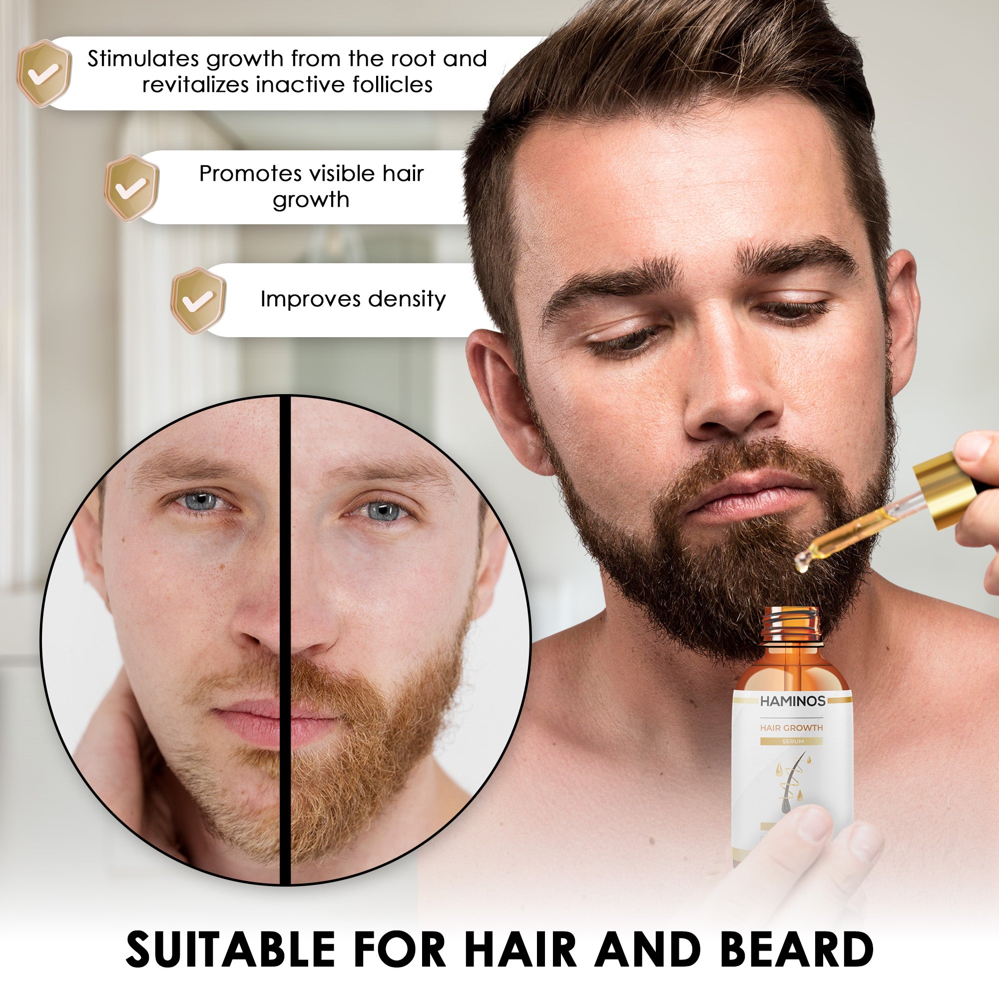 PACK POUR LA POUSSE DES CHEVEUX CHEZ LES HOMMES | HAMINOS®️