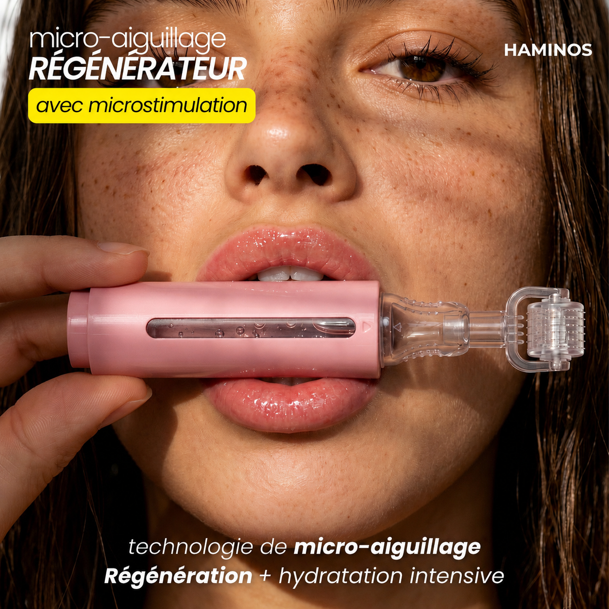 Soin des lèvres au derma roller